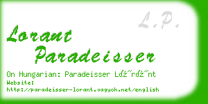 lorant paradeisser business card